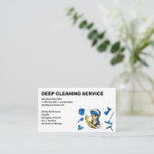 クリーニングサービス | メイドとクリーニングツール 名刺 (スタンド正面)