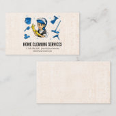 クリーニングサービス | メイドとクリーニング製品 名刺 (正面/裏面)