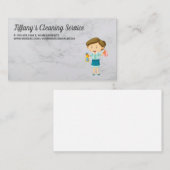 クリーニングサービス |メイドアイコン 名刺 (正面/裏面)