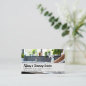 クリーニングサービス | メイドクリーニングカウンタートップ 名刺 (スタンド正面)