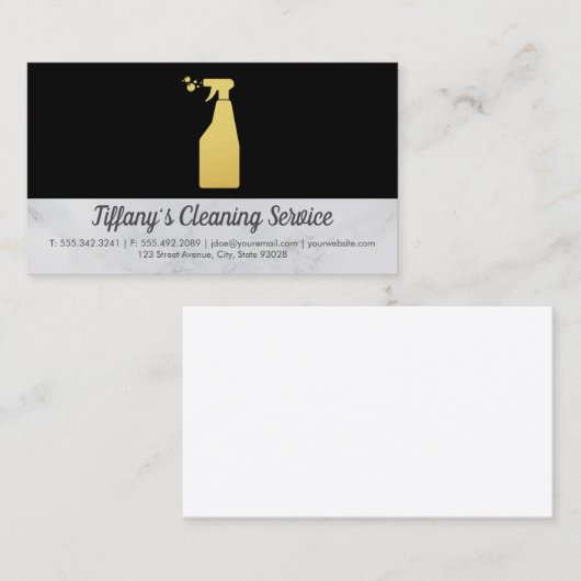 クリーニングサービス | メイドクリーニングスプレー 名刺 (正面/裏面)
