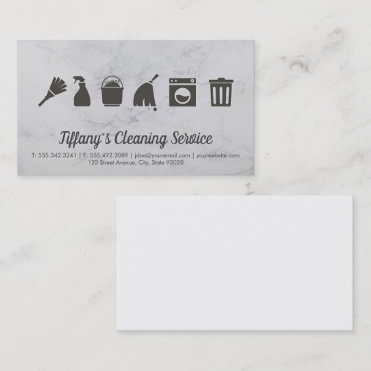 クリーニングサービス | メイドクリーニング用品 名刺 (正面/裏面)