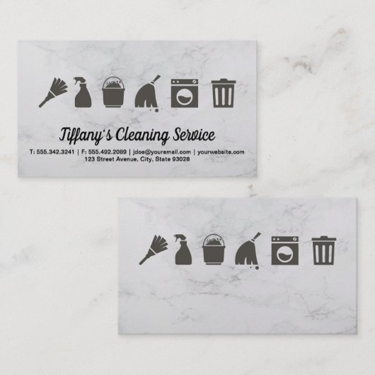 クリーニングサービス | メイドクリーニング用品 名刺 (正面/裏面)