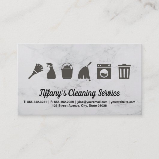 クリーニングサービス | メイドクリーニング用品 名刺 (正面)