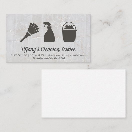 クリーニングサービス | メイドクリーニング用品 | 大理石 名刺 (正面/裏面)