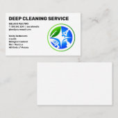 クリーニングサービス |メイドクリーニング |クリーナーロゴ 名刺 (正面/裏面)