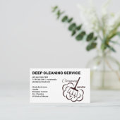 クリーニングサービス |メイドクリーニング |ホームサービス 名刺 (スタンド正面)