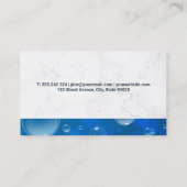 クリーニングサービス |メイドサービスアイコンのバブル 名刺 (裏面)