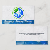 クリーニングサービス |メイドサービスアイコンのバブル 名刺 (正面/裏面)