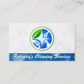 クリーニングサービス |メイドサービスアイコンのバブル 名刺 (正面)