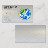 クリーニングサービス |メイドサービスアイコン 名刺 (正面/裏面)