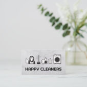 クリーニングサービス |メイドサービスアイコン 名刺 (スタンド正面)