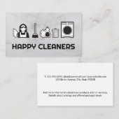 クリーニングサービス |メイドサービスアイコン 名刺 (正面/裏面)