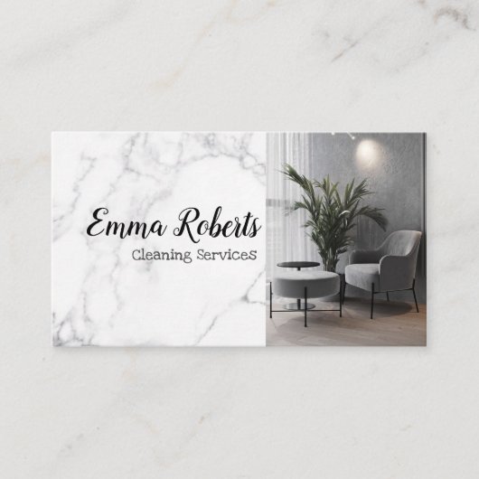 クリーニングサービス |メイドサービス名刺 名刺 (正面)