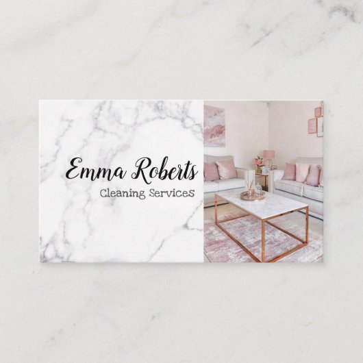 クリーニングサービス |メイドサービス名刺 名刺 (正面)