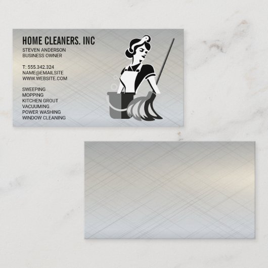 クリーニングサービス | メイドサービス | ジャニター 名刺 (正面/裏面)
