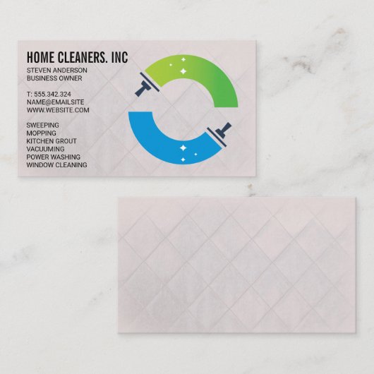 クリーニングサービス | メイドサービス | スキージ 名刺 (正面/裏面)