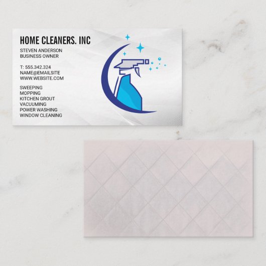 クリーニングサービス | メイドサービス | スプレーボトル 名刺 (正面/裏面)