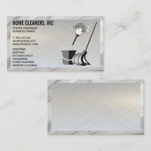 クリーニングサービス | メイドサービス | マーブル縁ど 名刺 (正面/裏面)
