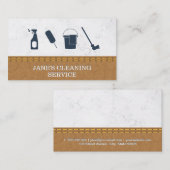 クリーニングサービス | メイドサービス | 大理石レザー 名刺 (正面/裏面)