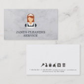 クリーニングサービス | メイドサービス | 大理石 名刺 (正面/裏面)