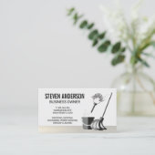 クリーニングサービス |メイドサービス |白いタイル 名刺 (スタンド正面)