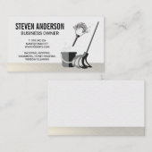 クリーニングサービス |メイドサービス |白いタイル 名刺 (正面/裏面)