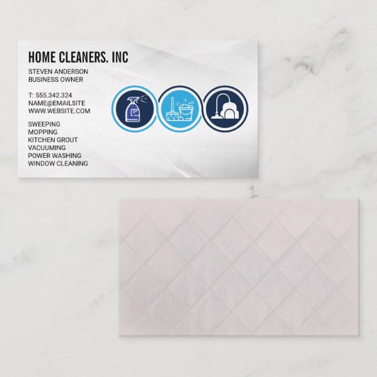クリーニングサービス | メイドサービス | 衛生化 名刺 (正面/裏面)