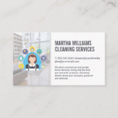 クリーニングサービス |メイドロゴ 名刺 (正面)