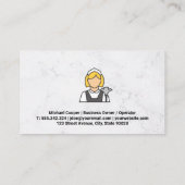 クリーニングサービス | メイドロゴ 名刺 (裏面)