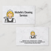 クリーニングサービス | メイドロゴ 名刺 (正面/裏面)