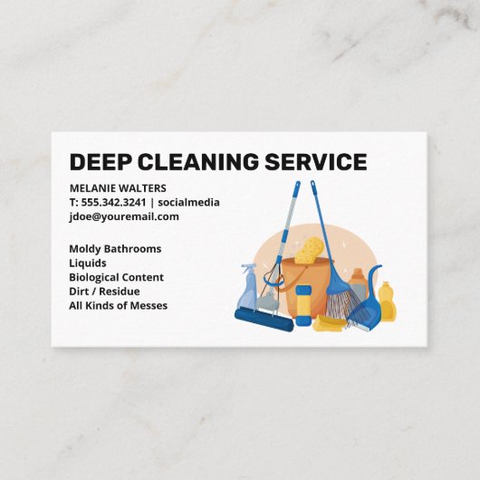 クリーニングサービス |メイド散布 |クリーナーツール 名刺 (正面)