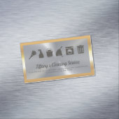 クリーニングサービス |メイド用品 |金ゴールド縁ど マグネット名刺 (インサイチュ)
