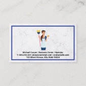 クリーニングサービス |メイド |大理石 名刺 (裏面)