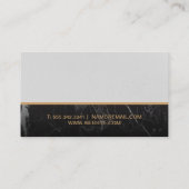 クリーニングサービス | モップ箒 | 黒大理石 名刺 (裏面)