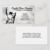 クリーニングサービス |ラダー上のウィンドウクリーナー 名刺 (正面/裏面)