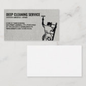 クリーニングサービス | ラダー上のクリーナー 名刺 (正面/裏面)