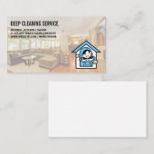 クリーニングサービス |リビングルーム 名刺 (正面/裏面)