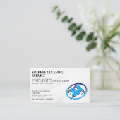 クリーニングサービス | 住宅工事 名刺 (スタンド正面)