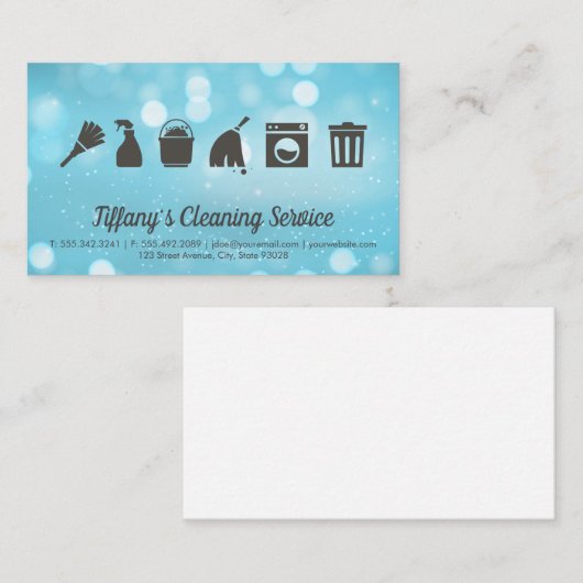 クリーニングサービス | 供給のクリーニング | きらめき 名刺 (正面/裏面)