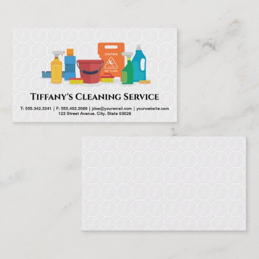 クリーニングサービス | 供給の衛生化 | タイル 名刺 (正面/裏面)
