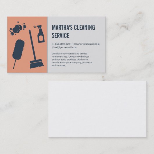 クリーニングサービス | 供給 | メイド 名刺 (正面/裏面)