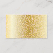 クリーニングサービス | 円パターン | 金ゴールド金属 名刺 (裏面)