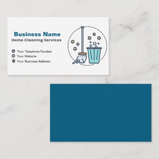 クリーニングサービス 名刺 (正面/裏面)