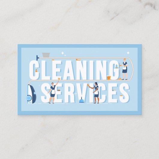 クリーニングサービス 名刺 (正面)