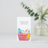 クリーニングサービス 名刺 (スタンド正面)