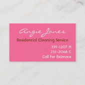 クリーニングサービス 名刺 (裏面)