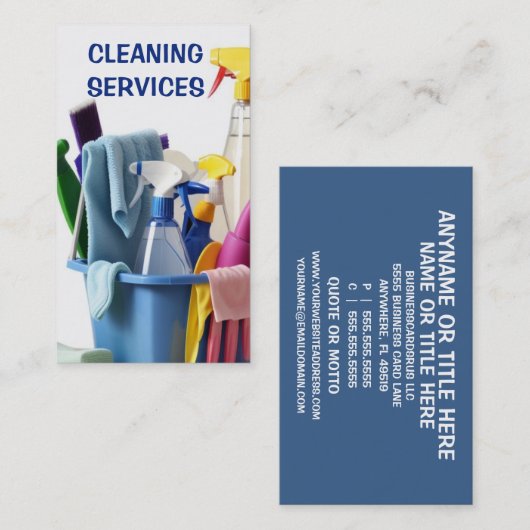 クリーニングサービス 名刺 (正面/裏面)