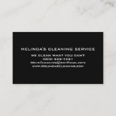 クリーニングサービス 名刺 (裏面)