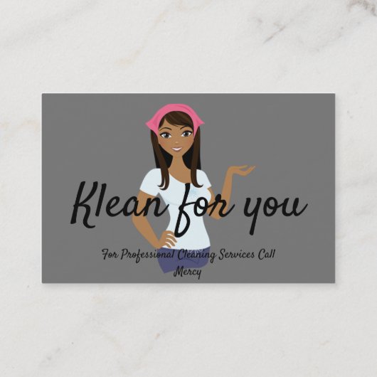 クリーニングサービス 名刺 (裏面)